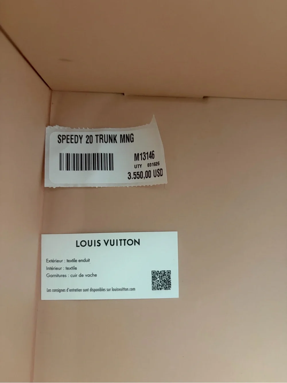 LOUIS VUITTON SPEEDY TRUNK 20 MONOGRAM REVERSE M13146 GOLD HARDWARE